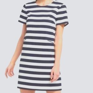 Draper James Navy and White Striped Mini Dress